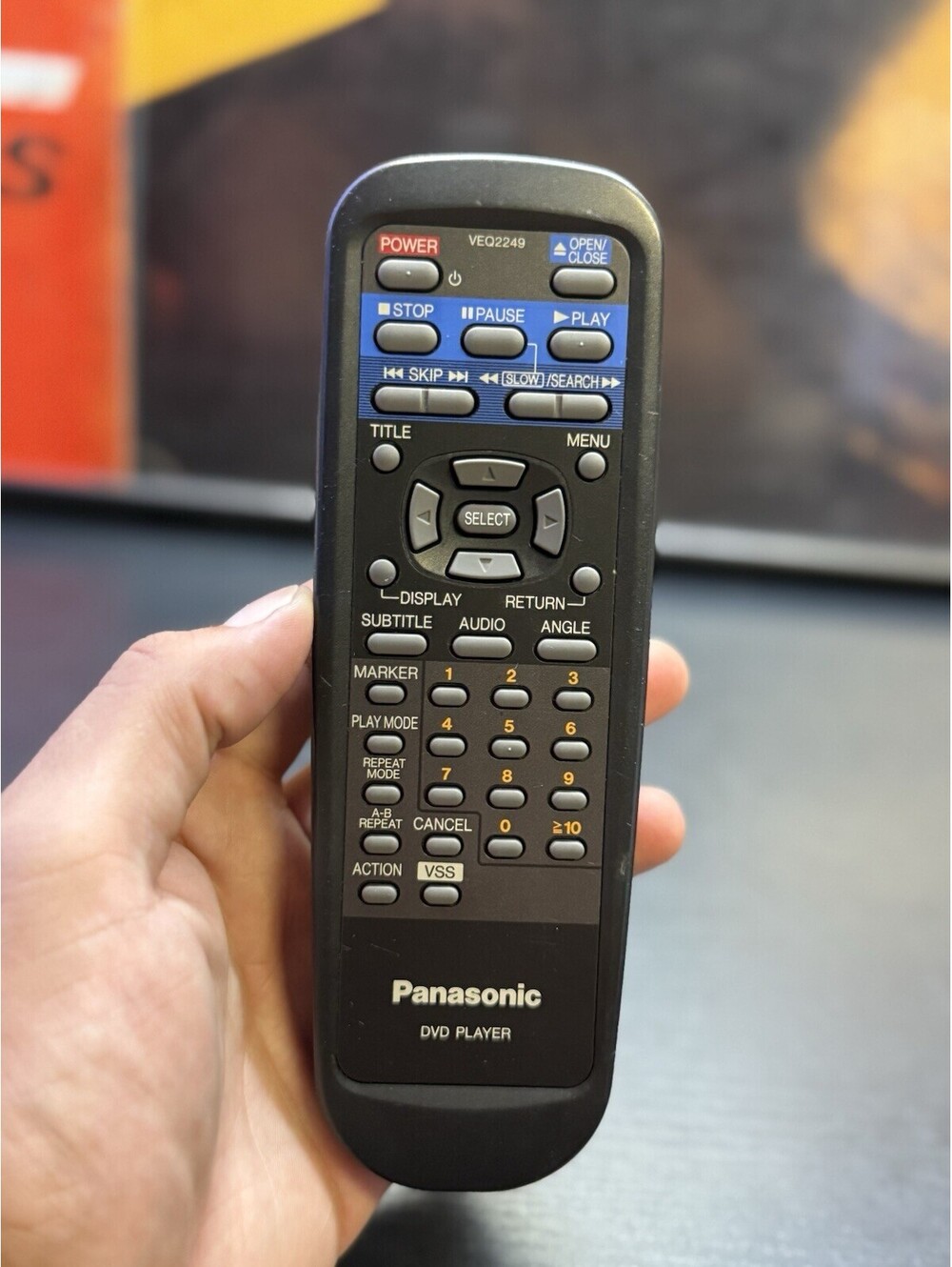 Panasonic VEQ2249 OEM DVD Player Remote DVD-A120 A115U A112U Tested